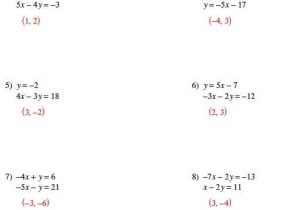 Substitution Method Worksheet Answer Key Also Worksheets 49 Awesome solving Systems Equations by Substitution