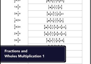 Subtracting Fractions with Unlike Denominators Worksheet or Basic Multiplying Fractions Worksheets Each Problem On these