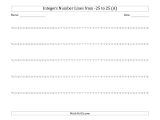 Subtracting Integers Worksheet together with the Integers Number Lines From 25 to 25 Math Worksheet From the