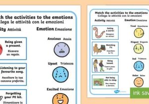 Survival Signs Worksheets Also Emotions Worksheet Activity Sheets English Italian Emotions
