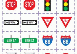 Survival Signs Worksheets together with Neighborhood Street Sign Printables Teach Kids About Safety