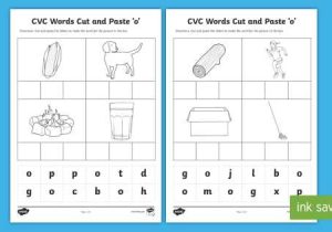 Survival Signs Worksheets with Cvc Words Cut and Paste Worksheets O Cvc Worksheets Cvc Words