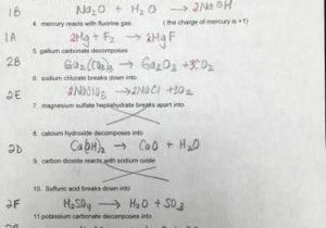 Synthesis and Decomposition Reactions Worksheet Answers with Classification Chemical Reactions Worksheet Awesome Balancing