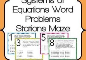 Systems Of Equations Activity Worksheet and 218 Best Algebra Images On Pinterest