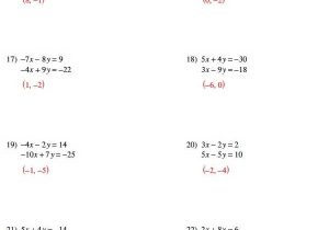 Systems Of Equations Substitution Worksheet Also Worksheets 44 Best solving Systems Equations by Elimination