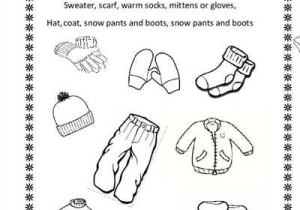 Teacher Made Worksheets as Well as Winter Clothes song En Hommage to Arianey S Version Worksheet