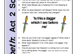 Text Annotation Worksheet as Well as Ks3 Plays Macbeth