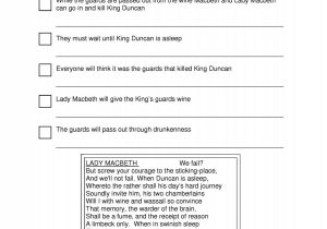 Text Annotation Worksheet with Macbeth Search Results Teachit English