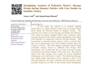 The byzantines Engineering An Empire Worksheet Answers or Daylighting Analysis Of Pedentive Dome S Mosque Design During Summer …
