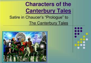 The Canterbury Tales the Prologue Worksheet or Ppt Characters Of the Canterbury Tales Powerpoint Presenta