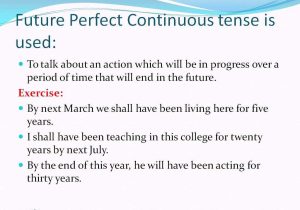 The Imperfect Tense In Spanish Worksheet as Well as Future Perfect Continuous Tense with Examples