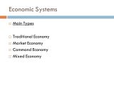 The Market Economy Worksheet together with Economic Systems Economic Systems ï¨ Main Types ï¨ Traditional