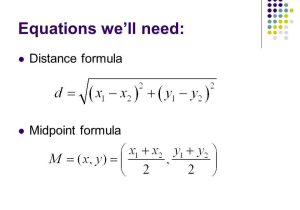 The Midpoint formula Worksheet as Well as Circles Unit 3 2 Equations We Ll Need Distance formula Midpoint
