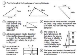 The Pythagorean theorem Worksheet Answers together with Pythagorean theorem Word Problems Worksheet Kuta the Best Worksheets
