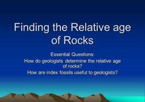 The Relative Age Of Rocks Worksheet Along with Ch 13 Section 2 Relative Ages Of Rocks Ppt
