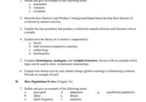 The theory Of Evolution Chapter 15 Worksheet Answers Along with Biology Archive January 31 2018