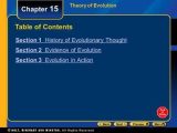 The theory Of Evolution Chapter 15 Worksheet Answers or Chapter 15 theory Of Evolution Ppt Video Online
