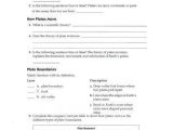 The theory Of Plate Tectonics Worksheet and Plate Tectonics Worksheet Answers – Streamcleanfo