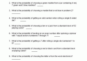 Theoretical and Experimental Probability Worksheet Answers Along with Probability Worksheet 4 Answers the Best Worksheets Image Collection