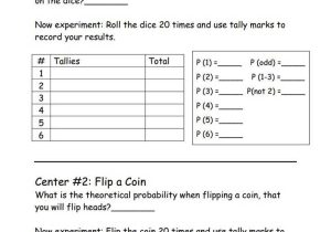 Theoretical and Experimental Probability Worksheet Answers Also 195 Best School Math Probability Images On Pinterest