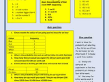 Theoretical and Experimental Probability Worksheet Answers Also Maths Ks3 Experimental Probability Worksheet by Bcooper87