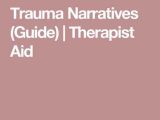 Therapist Aid Worksheets with Trauma Narratives Guide therapist Aid …