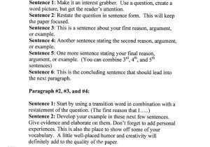 Thesis Statement Practice Worksheet or Standard Essay Outline Outline Of An Expository Essay Outline Of