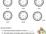 Time Worksheets for Grade 2 or Clock Problems for 2nd Grade