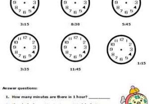 Time Worksheets for Grade 2 or Clock Problems for 2nd Grade