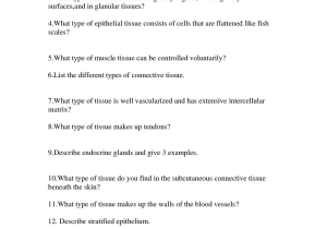 Tissue Worksheet Answer Key as Well as Großzügig Anatomy and Physiology Coloring Workbook Chapter 10 Blood