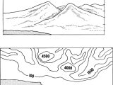 Topographic Map Reading Worksheet together with File Contour Map Psf Wikimedia Mons
