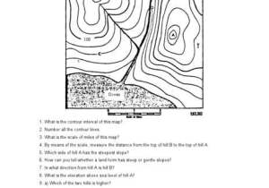 Topographic Map Worksheet Answers Also topographic Map Reading Worksheet Answers the Best Worksheets Image