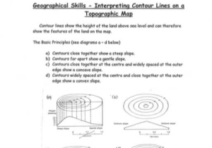 Topographic Map Worksheet Answers or topographic Map Reading Worksheet Answers the Best Worksheets Image