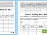 Transcription Practice Worksheet Along with Year 2 Spelling Practice Words Ending with Tion Homework
