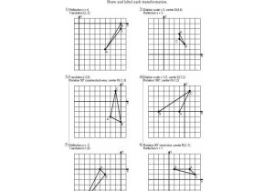 Transformations Review Worksheet Also Geometry Worksheet Two Step Transformations