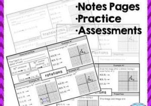 Transformations Review Worksheet Also Transformations Notes Practice and assessments