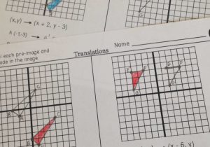 Translations Of Shapes Worksheet Answers Also Geometry Multiple Transformations Worksheet Identifying Math