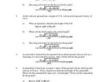 Transparency 6 1 Worksheet the Trajectory Of A Projectile Answers as Well as Best Projectile Motion Worksheet Inspirational Free Fall