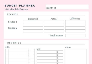 Travel Budget Worksheet Along with Home Bud Planners Guvecurid