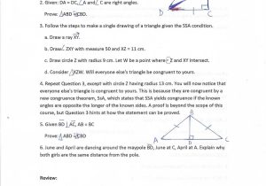 Triangle Angle Sum Worksheet Answer Key with Congruent Triangle theorems Worksheet