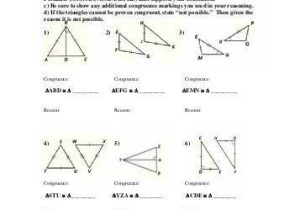 Triangle Congruence Practice Worksheet Along with Worksheet Answers for Geometry Kidz Activities