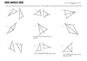 Triangle Congruence Practice Worksheet and Congruent Triangles Worksheet Grade 9 Kidz Activities