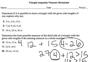 Triangle Inequality Worksheet Also Triangle Inequality Worksheet Cadrecorner