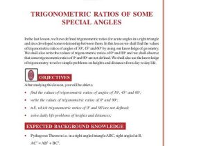 Trigonometric Ratios Worksheet Answers Also Trigonometric Ratios Of some Special Angles 1 638 Cb=
