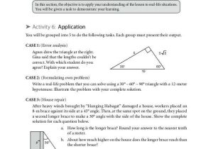 Trigonometric Ratios Worksheet Answers or Special Right Triangles Worksheet Answers Inspirational Right