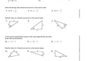 Trigonometry Ratios In Right Triangles Worksheet with Special Right Triangles Worksheet Answers Awesome Tangent Ratio