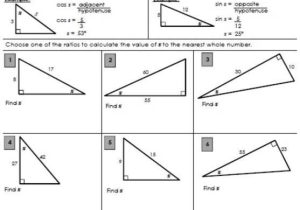 Trigonometry Worksheets Pdf with Free Trigonometry Ratio Review Worksheet Trigonometry