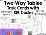 Two Way Frequency Table Worksheet Answers together with Two Way Table Notes Teaching Resources
