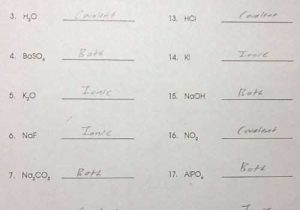 Types Of Chemical Bonds Worksheet Answers as Well as 18 New Chemical Bonding Worksheet Answers