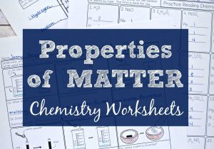 Types Of Chemical Bonds Worksheet as Well as Properties Of Matter Chemistry Homework Pages